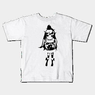 Ellia (Santa girl) minimal silhouette white Kids T-Shirt